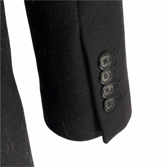 ZARA black wool over coat car length single button - Picture 10 of 10